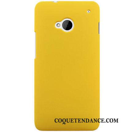 Htc One M7 Coque Noir Délavé En Daim De Téléphone Difficile Couleur