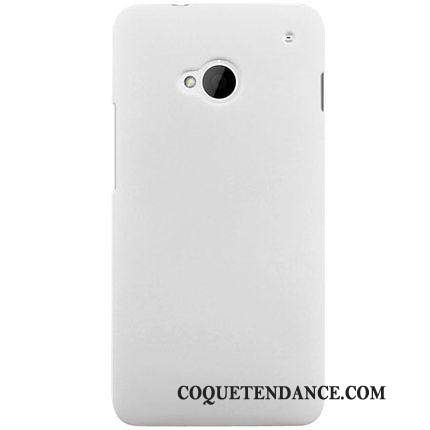 Htc One M7 Coque Noir Délavé En Daim De Téléphone Difficile Couleur