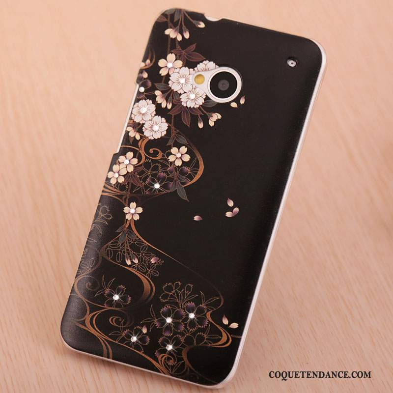 Htc One M7 Coque Protection Étui Peinture De Téléphone Strass