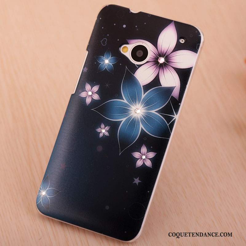 Htc One M7 Coque Violet Protection Peinture Étui