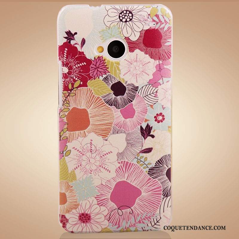 Htc One M7 Coque Étui Accessoires Peinture Violet