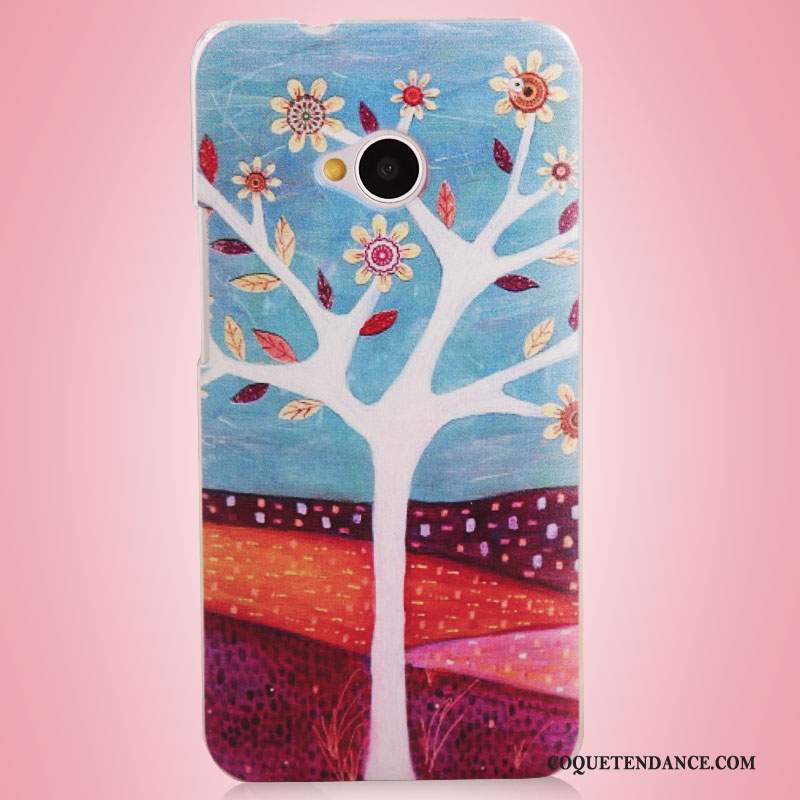 Htc One M7 Coque Étui De Téléphone Peinture Protection Multicolore