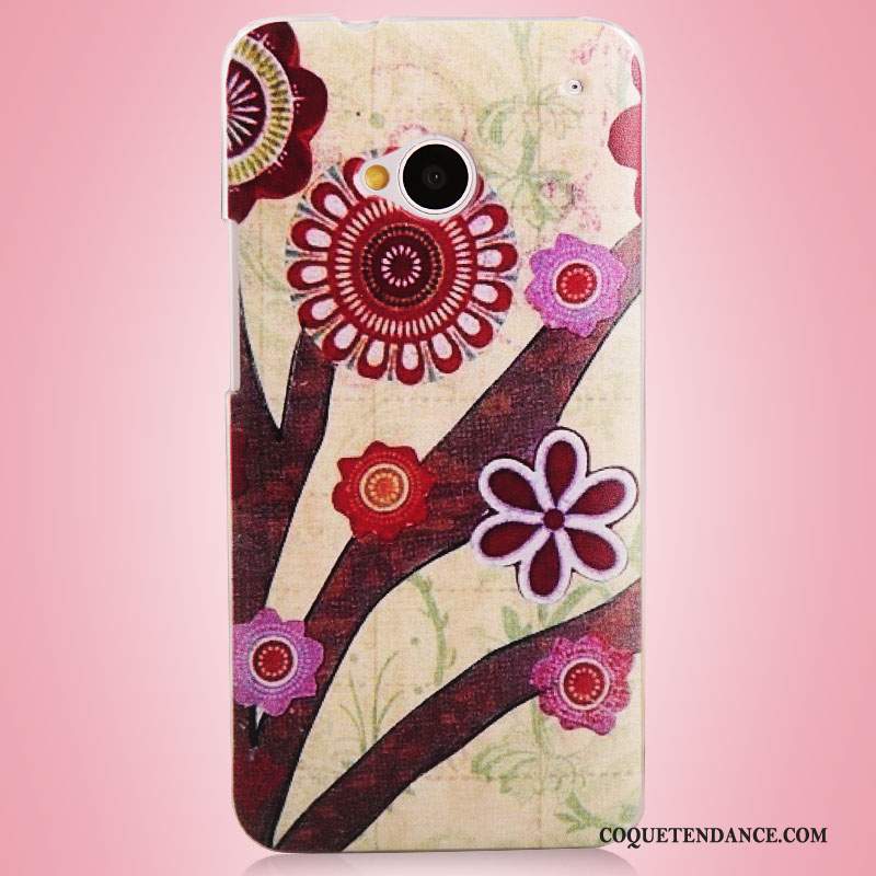 Htc One M7 Coque Étui De Téléphone Peinture Protection Multicolore