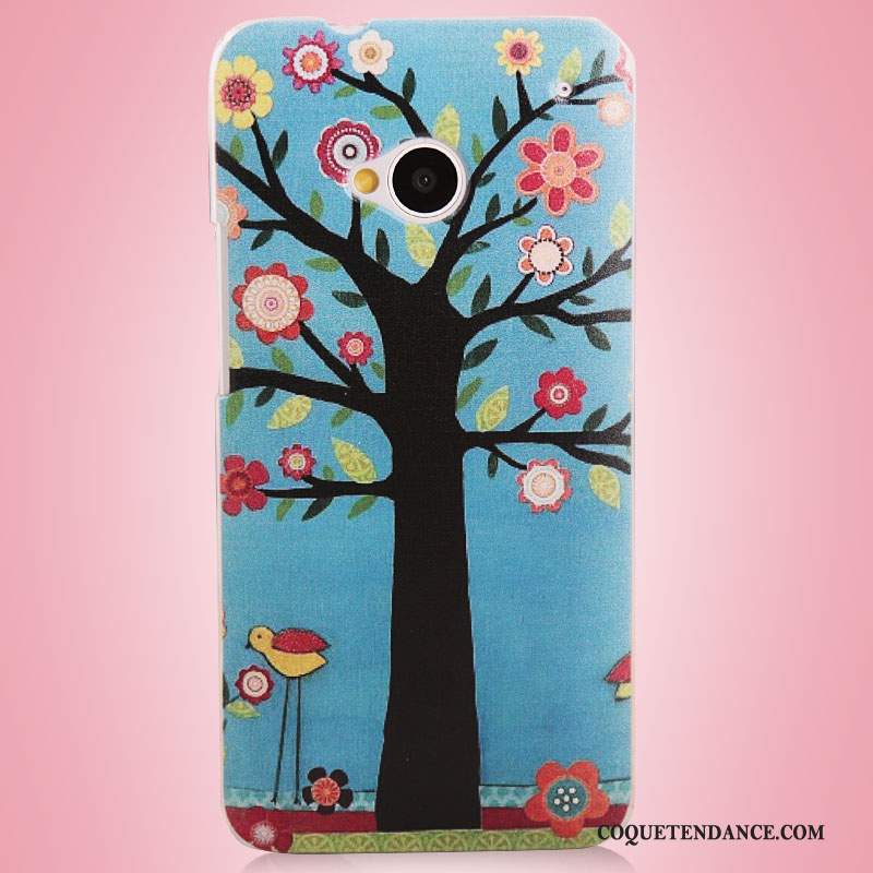 Htc One M7 Coque Étui De Téléphone Peinture Protection Multicolore