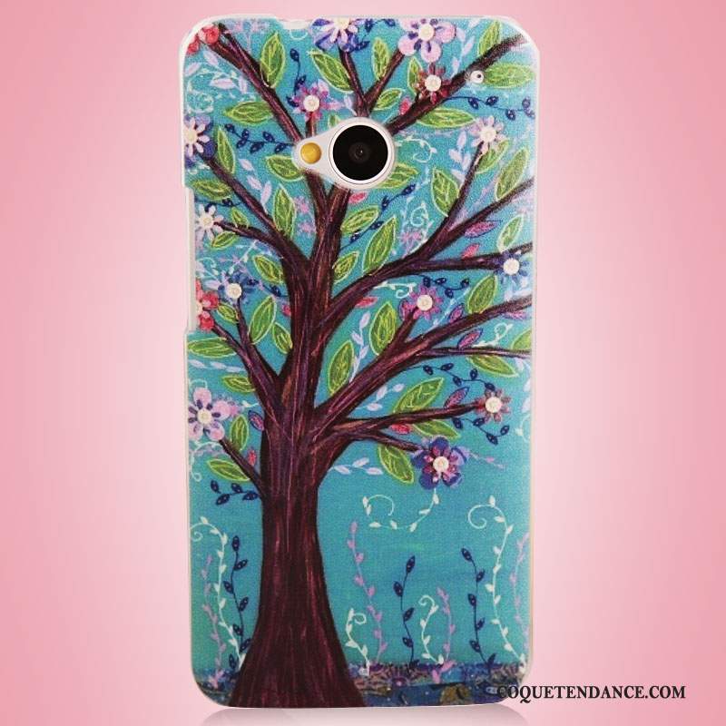 Htc One M7 Coque Étui De Téléphone Peinture Protection Multicolore