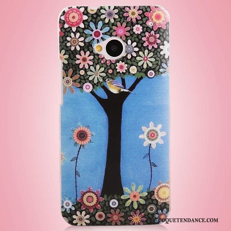 Htc One M7 Coque Étui De Téléphone Peinture Protection Multicolore