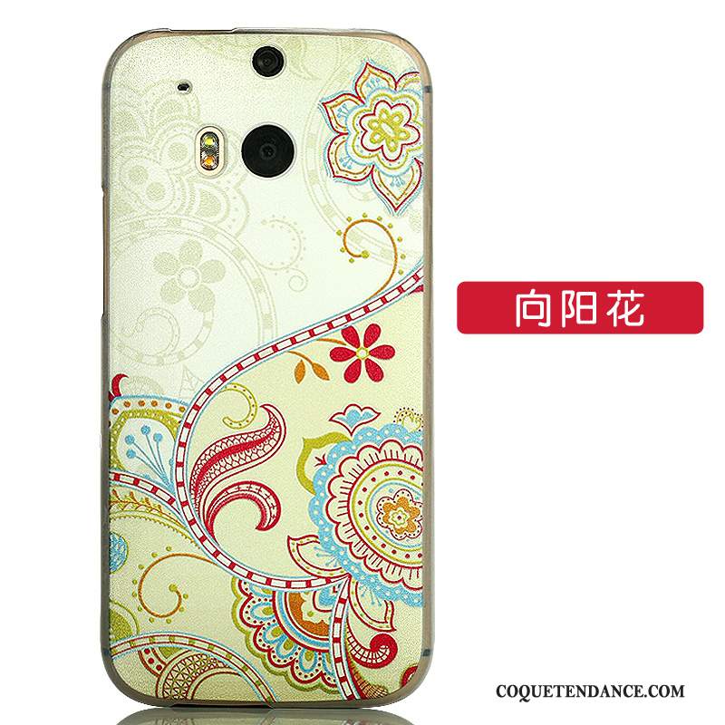 Htc One M8 Coque Protection Blanc Difficile Accessoires Dessin Animé