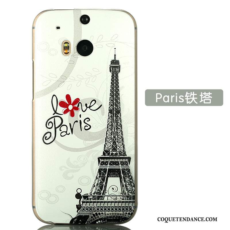 Htc One M8 Coque Protection Blanc Difficile Accessoires Dessin Animé