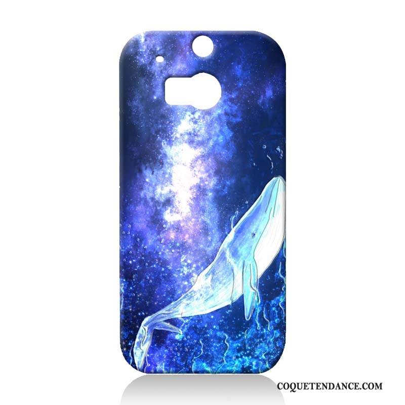 Htc One M8 Coque Protection Violet Dessin Animé Tendance