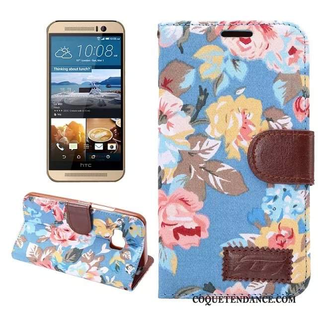 Htc One M9 Coque De Téléphone Carte Étui En Cuir Protection Multicolore