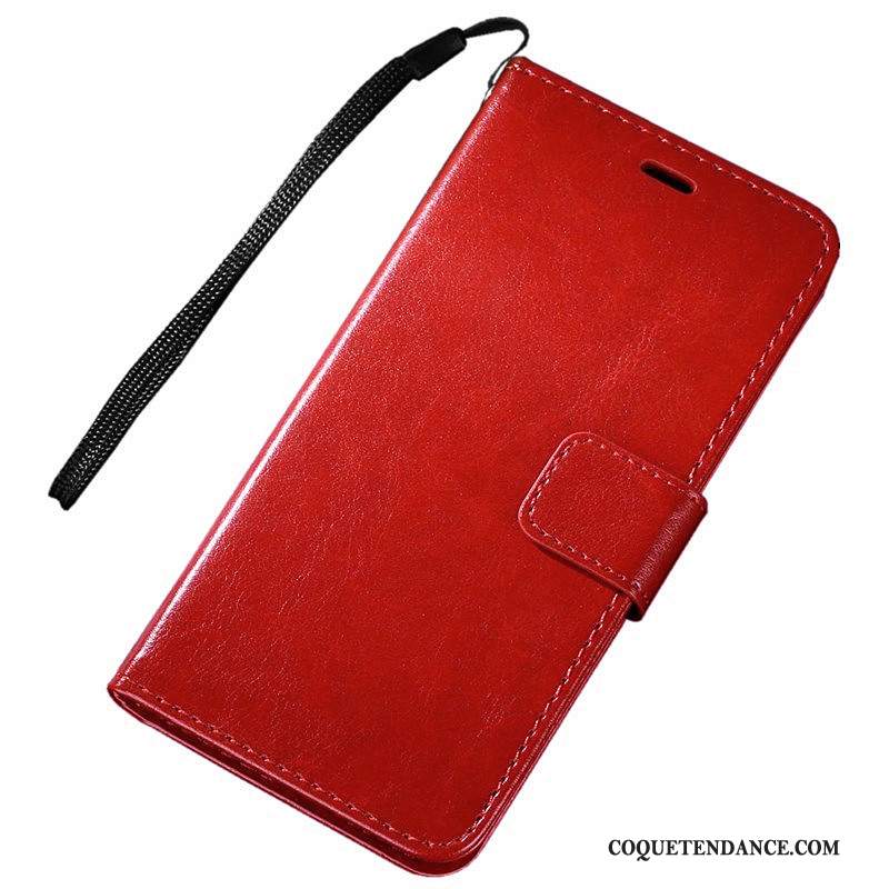 Htc U Play Coque Rouge Housse Incassable Portefeuille Étui