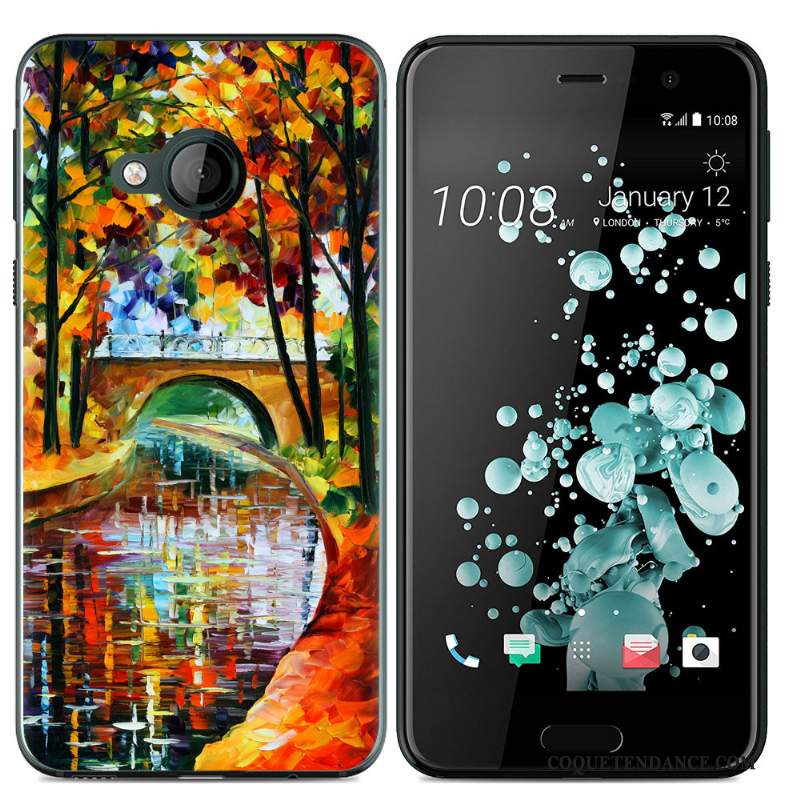 Htc U Play Coque Silicone Créatif De Téléphone Dessin Animé Jaune