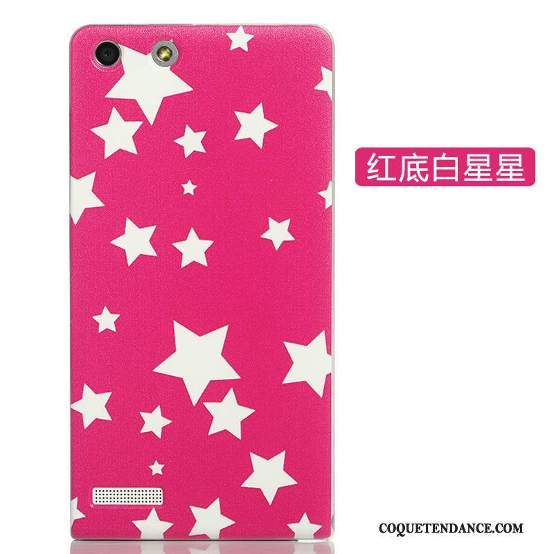 Huawei Ascend G6 Coque Couvercle Arrière Créatif Rose Protection Délavé En Daim