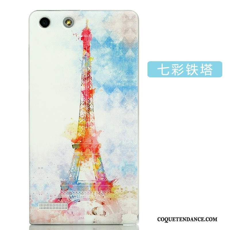 Huawei Ascend G6 Coque Couvercle Arrière Créatif Rose Protection Délavé En Daim