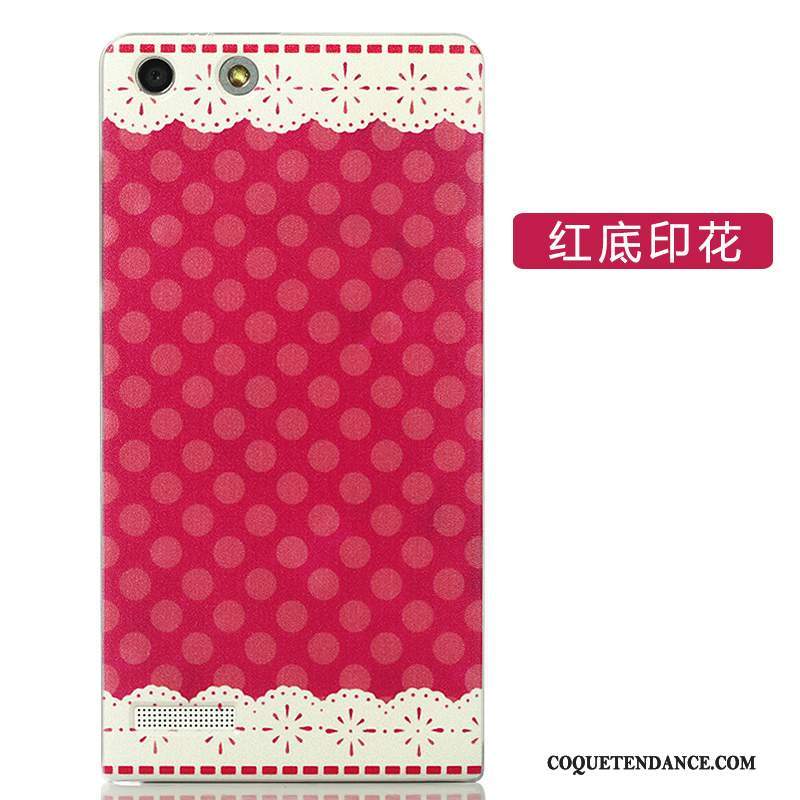 Huawei Ascend G6 Coque Couvercle Arrière Créatif Rose Protection Délavé En Daim