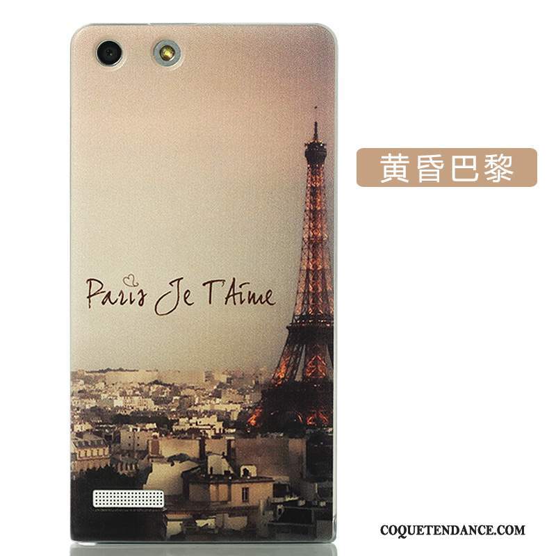 Huawei Ascend G6 Coque Couvercle Arrière Créatif Rose Protection Délavé En Daim