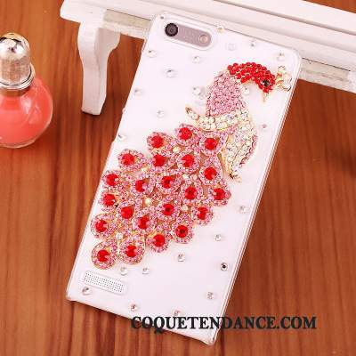 Huawei Ascend G6 Coque De Téléphone Strass Bleu Protection Étui