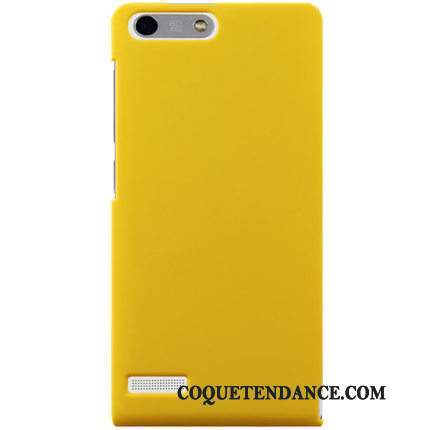 Huawei Ascend G6 Coque Jaune Difficile Protection Délavé En Daim