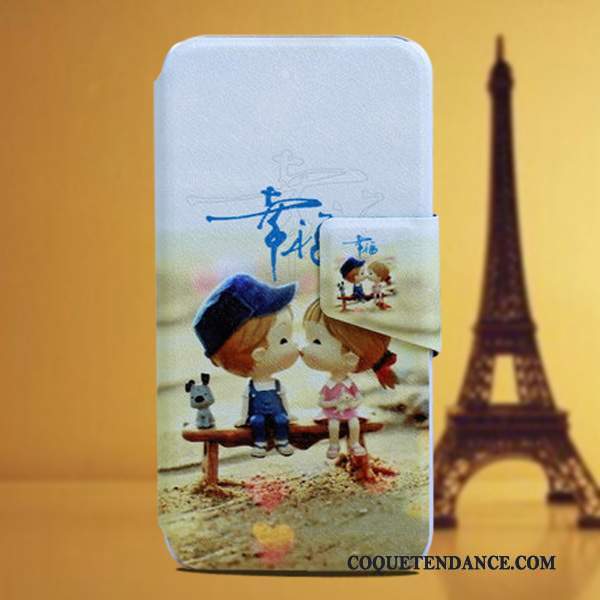 Huawei Ascend G6 Coque Support Protection Bleu Étui En Cuir De Téléphone