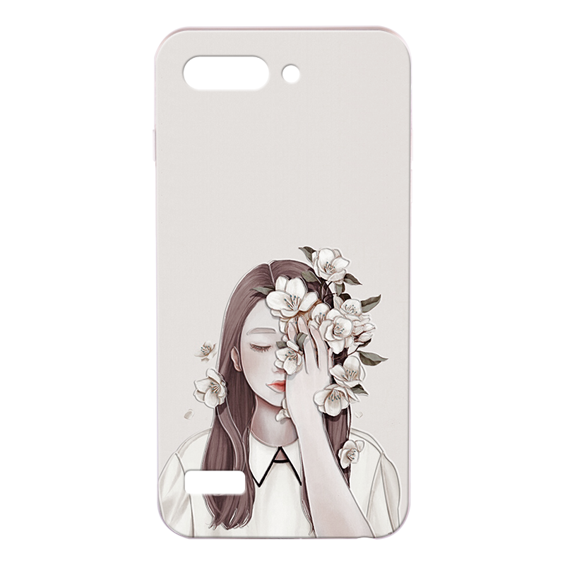 Huawei Ascend G6 Coque Étui Protection Gaufrage Difficile Blanc