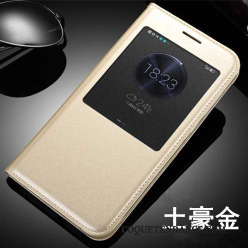 Huawei Ascend G7 Coque Blanc Clamshell Étui De Téléphone Étui En Cuir