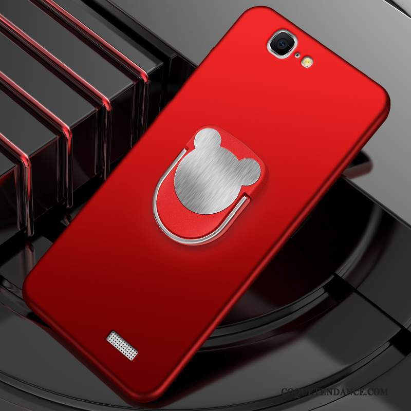 Huawei Ascend G7 Coque Rouge Délavé En Daim Protection Étui