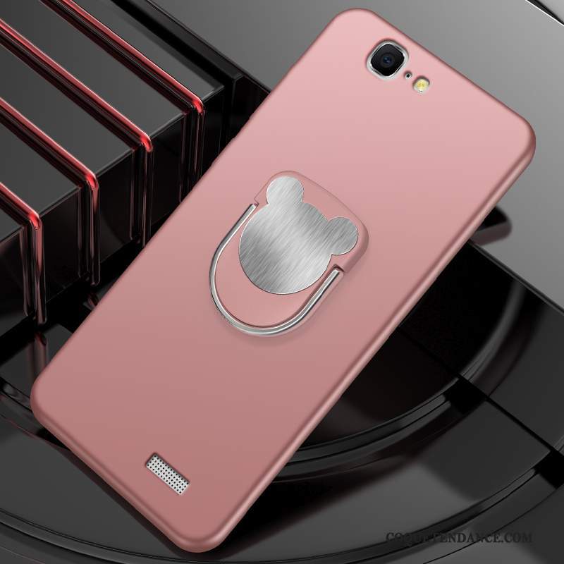Huawei Ascend G7 Coque Rouge Délavé En Daim Protection Étui