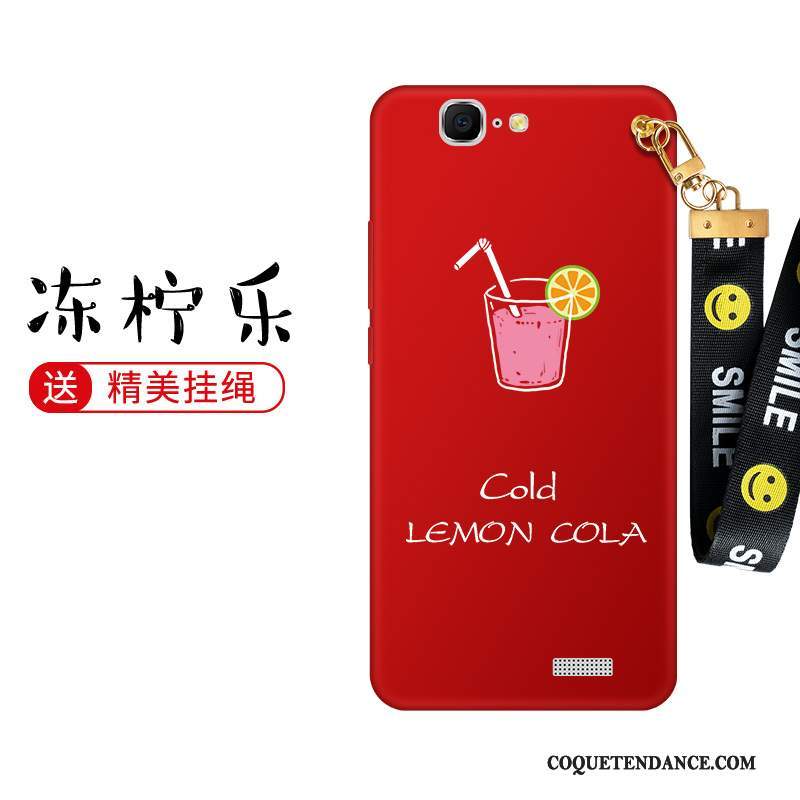 Huawei Ascend G7 Coque Silicone Protection Rouge Noir De Téléphone