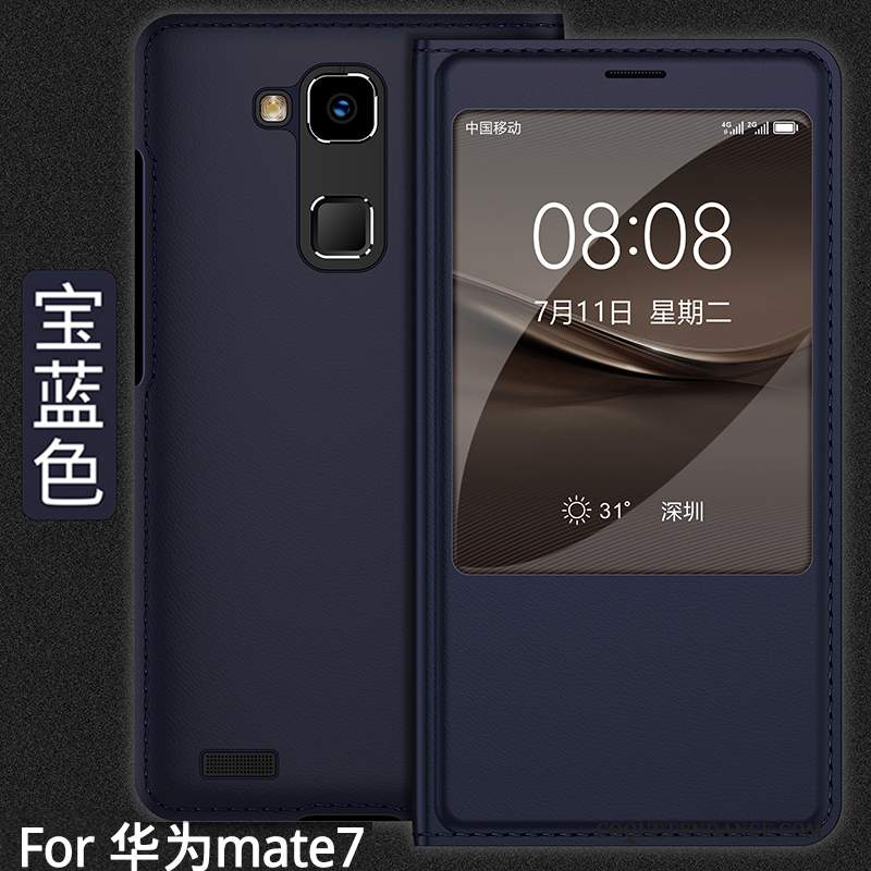 Huawei Ascend Mate 7 Coque Incassable Or Tout Compris Étui En Cuir De Téléphone
