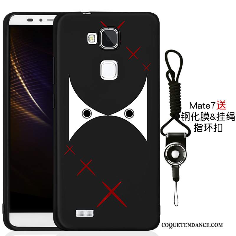 Huawei Ascend Mate 7 Coque Noir De Téléphone Protection Silicone Étui