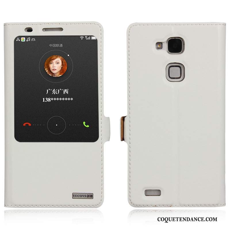 Huawei Ascend Mate 7 Coque Protection De Téléphone Cuir Véritable Étui Étui En Cuir