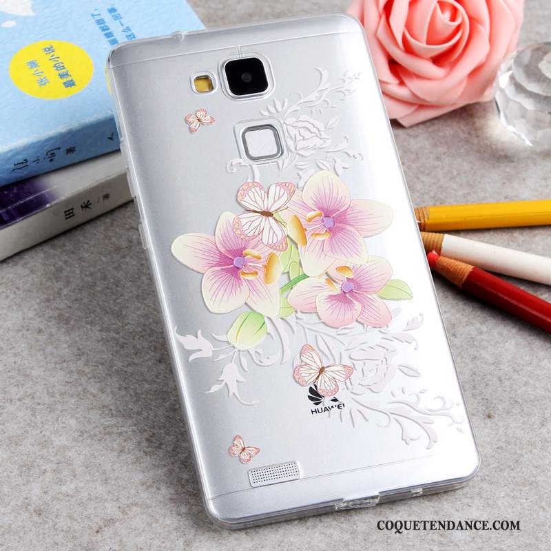 Huawei Ascend Mate 7 Coque Étui Nouveau Blanc Très Mince Silicone