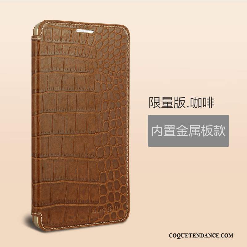 Huawei Ascend Mate 7 Coque Étui Étui En Cuir Noir Cuir Véritable