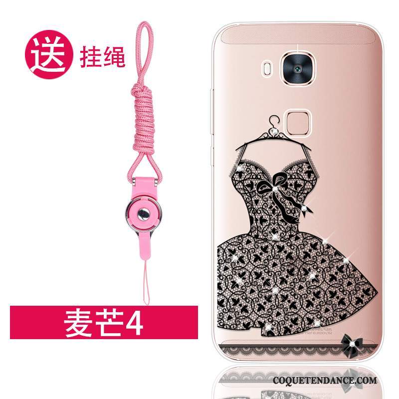 Huawei G7 Plus Coque De Téléphone Incassable Silicone Strass Fluide Doux