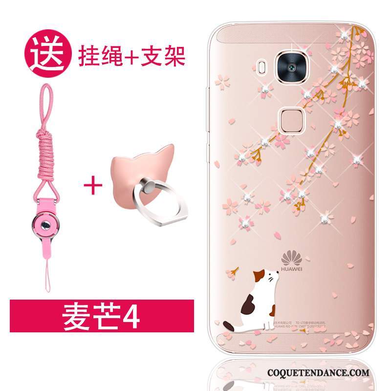Huawei G7 Plus Coque De Téléphone Incassable Silicone Strass Fluide Doux
