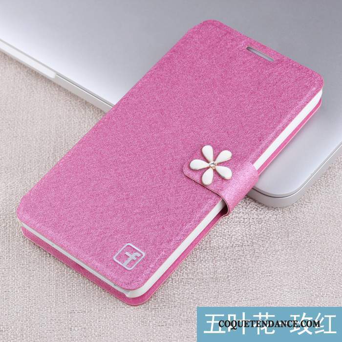 Huawei G7 Plus Coque De Téléphone Rose Housse Étui En Cuir