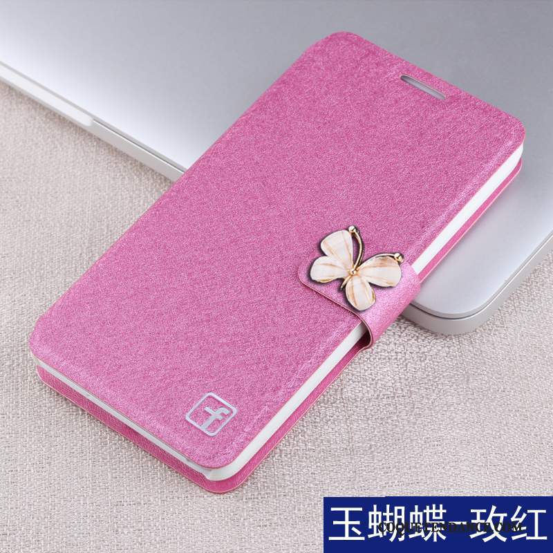 Huawei G7 Plus Coque De Téléphone Rose Housse Étui En Cuir