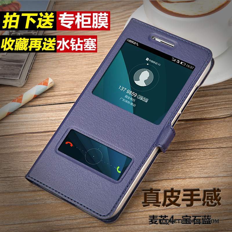 Huawei G7 Plus Coque Noir De Téléphone Protection Étui En Cuir Housse