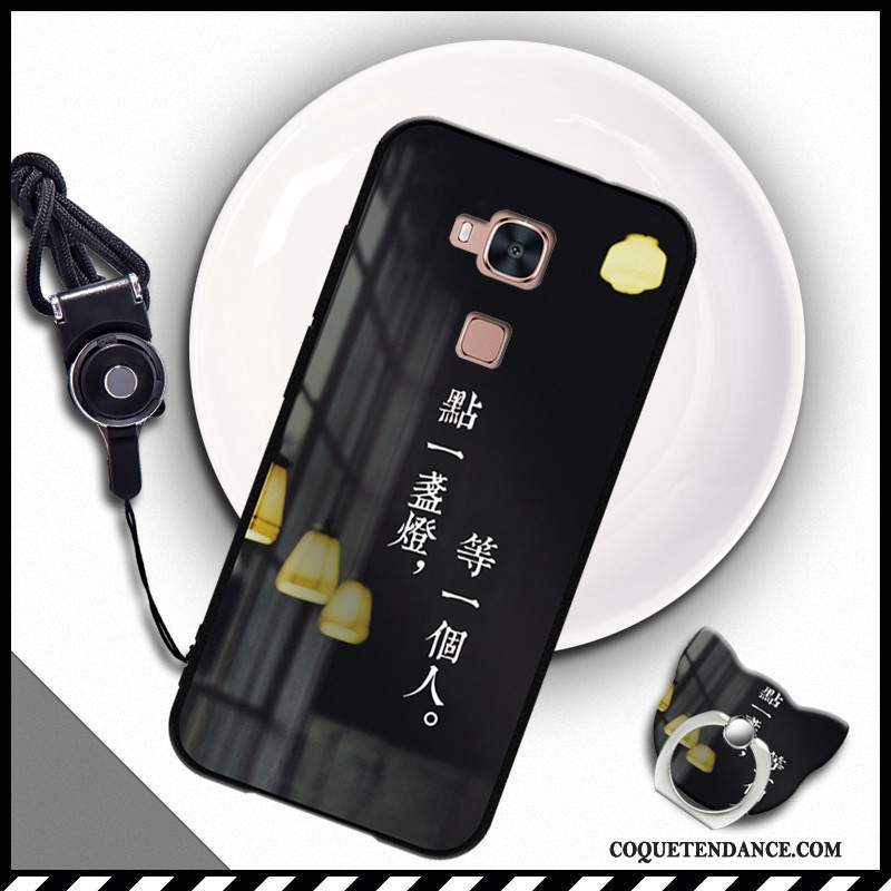 Huawei G7 Plus Coque Noir De Téléphone Silicone Étui Tendance
