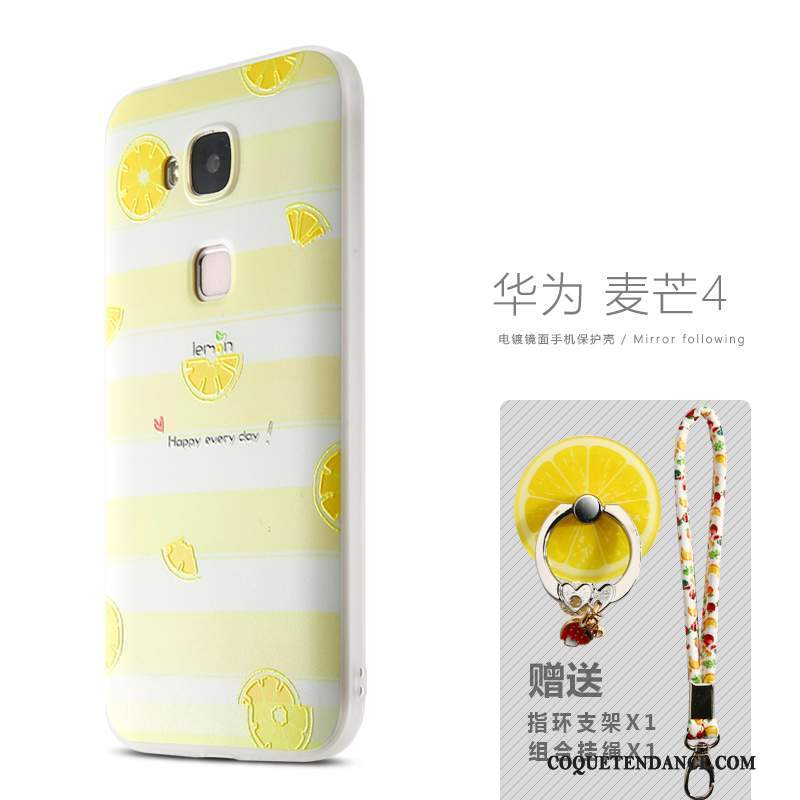 Huawei G7 Plus Coque Personnalité De Téléphone Délavé En Daim Incassable Silicone