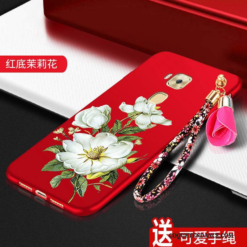 Huawei G7 Plus Coque Silicone Rouge Fluide Doux Étui