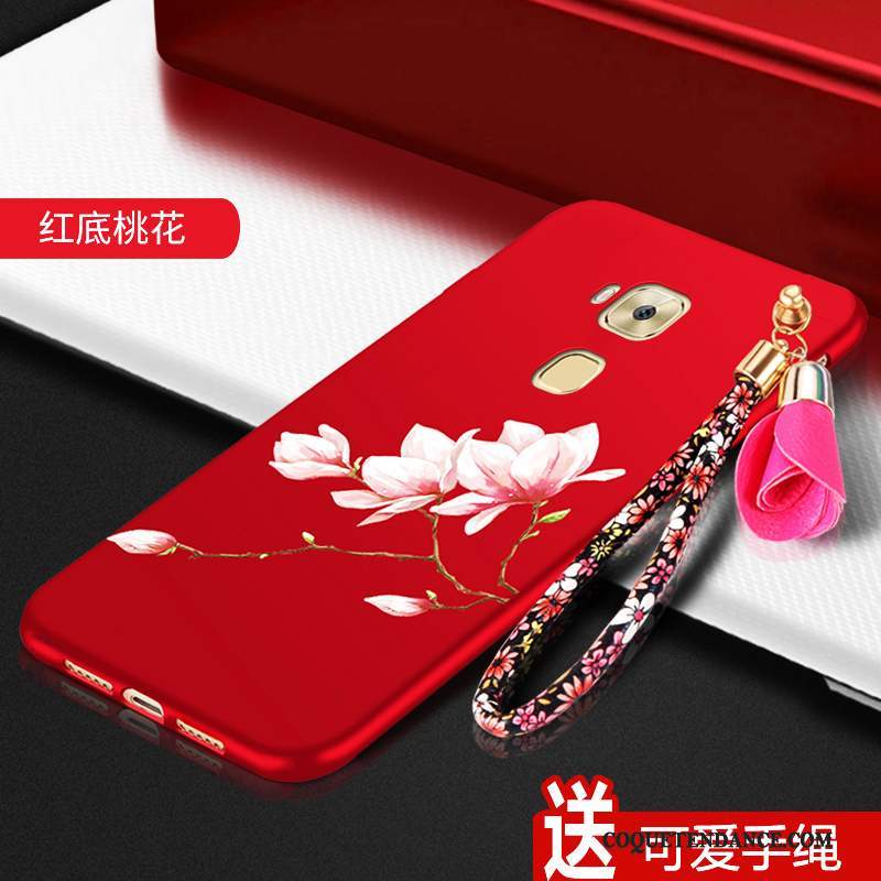 Huawei G7 Plus Coque Silicone Rouge Fluide Doux Étui