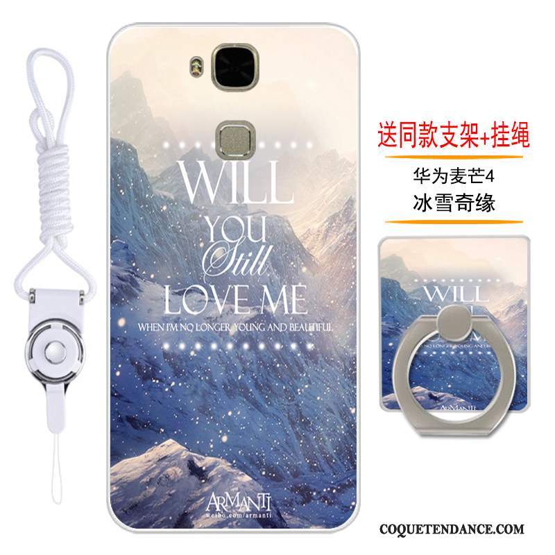 Huawei G7 Plus Coque Violet Incassable Silicone Protection Étui