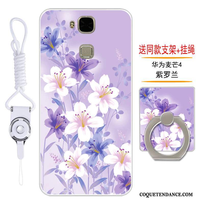 Huawei G7 Plus Coque Violet Incassable Silicone Protection Étui