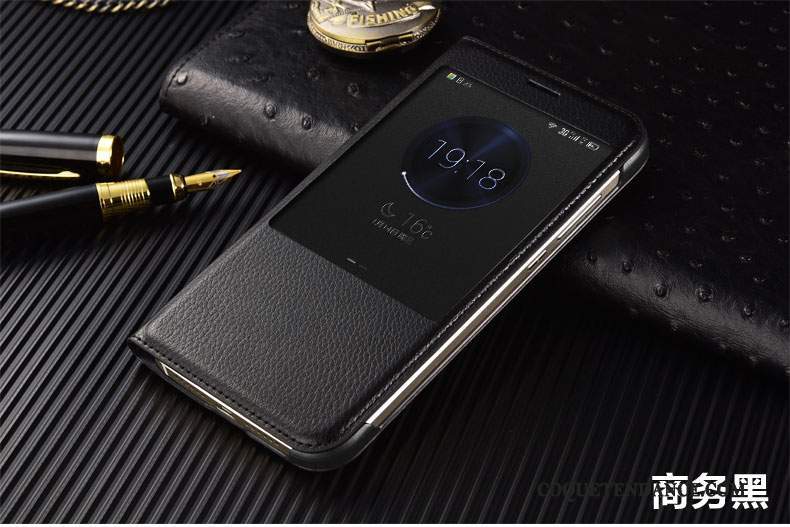 Huawei G7 Plus Coque Étui En Cuir De Téléphone Or Protection