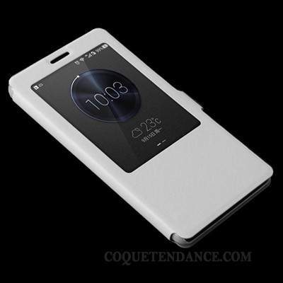 Huawei G7 Plus Coque Étui En Cuir Housse Rouge De Téléphone