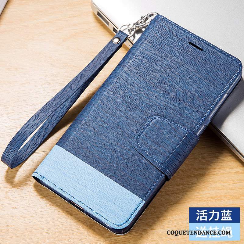 Huawei G7 Plus Coque Étui En Cuir Silicone Incassable De Téléphone Bleu Marin