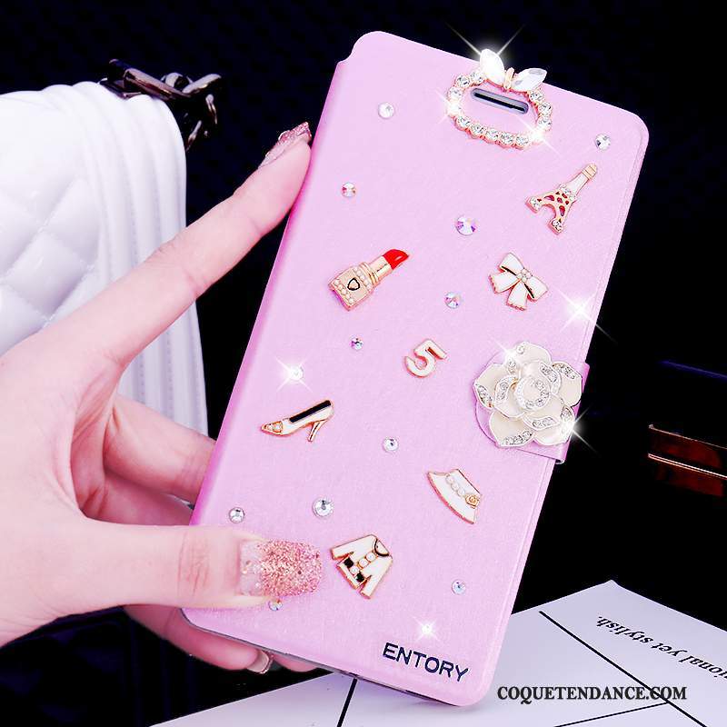 Huawei G7 Plus Coque Étui Étui En Cuir De Téléphone Rose Incassable