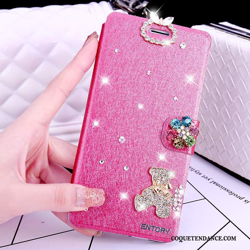 Huawei G7 Plus Coque Étui Étui En Cuir De Téléphone Rose Incassable