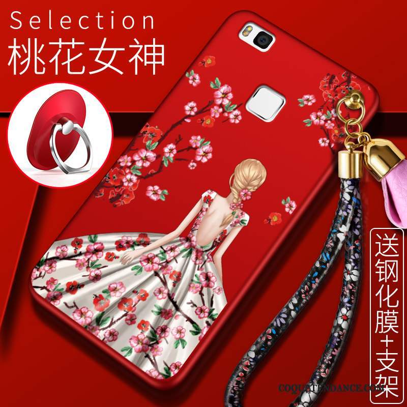 Huawei G9 Lite Coque De Téléphone Rouge Étui Fluide Doux Jeunesse